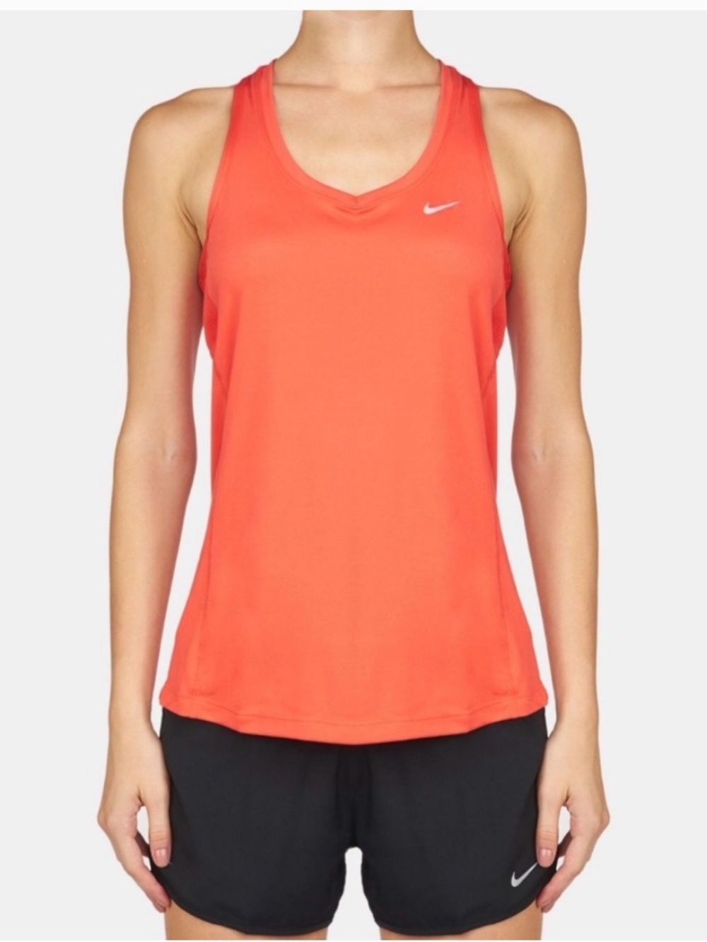 NIKE DRI-FIT SLIM FIT ORANGE RACER BACK TANK TOP SIZE SMALL